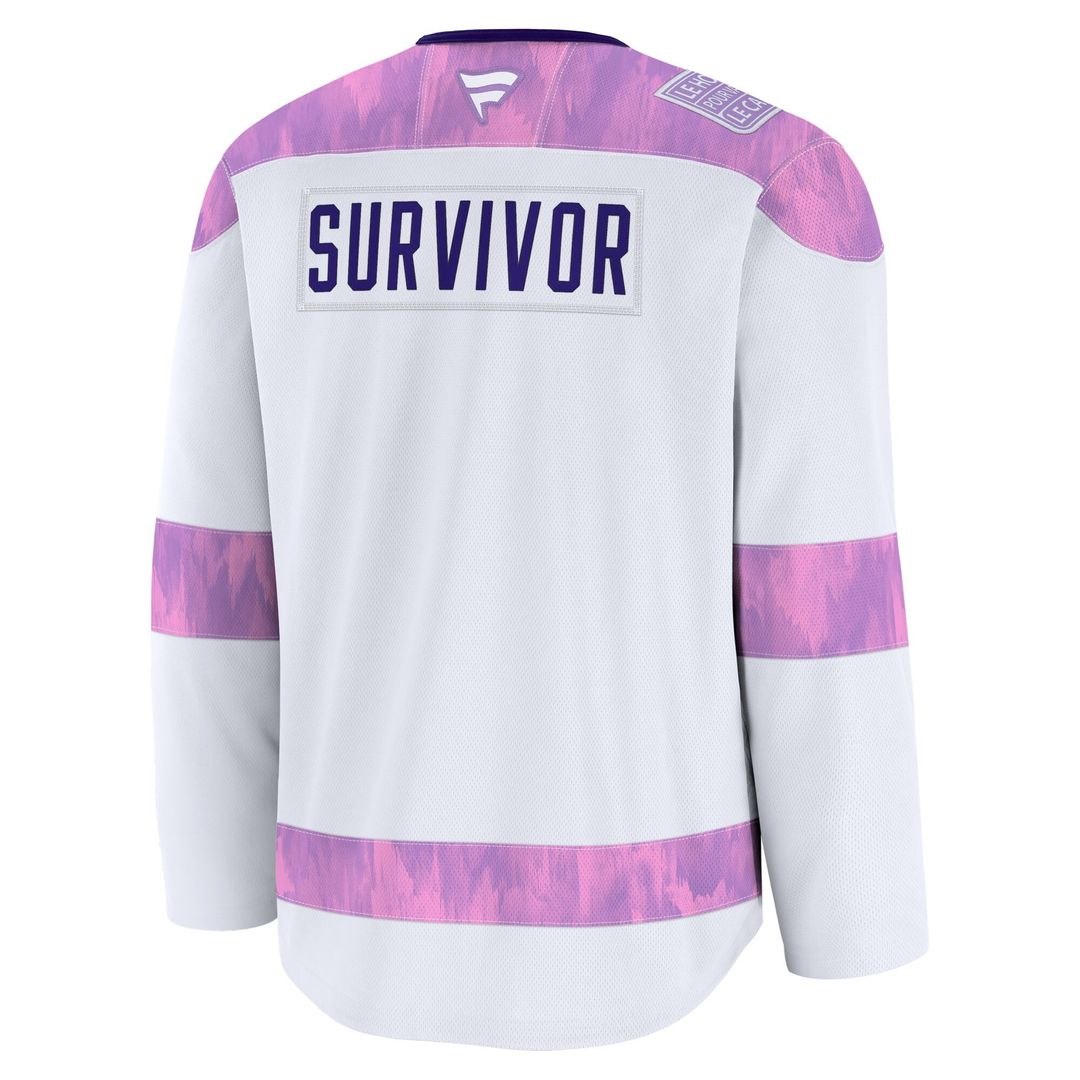 Seattle Kraken Fanatics Hockey Fights Cancer Survivor Practice Jersey - White