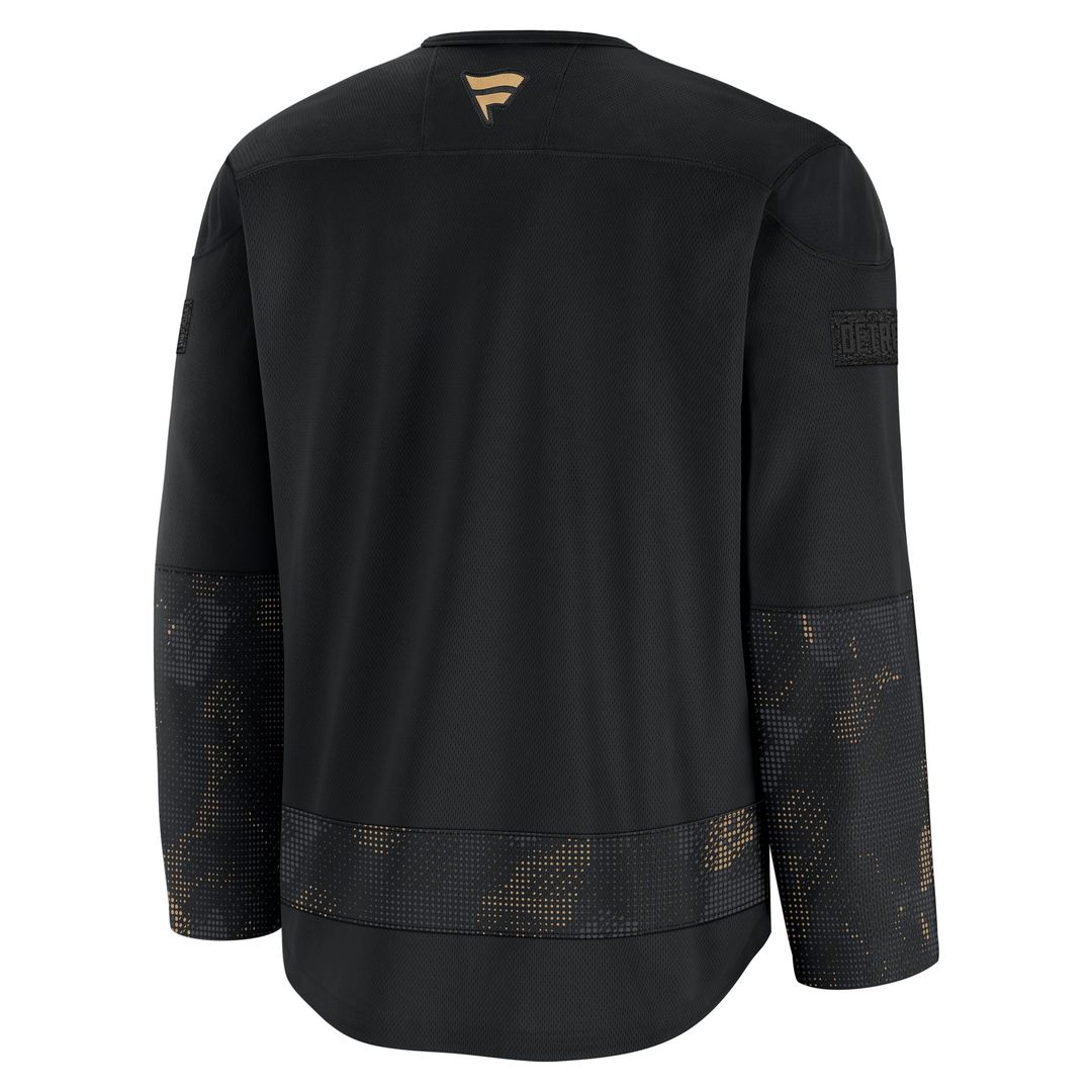 Detroit Red Wings Fanatics 2024 Military Appreciation Practice Jersey - Black