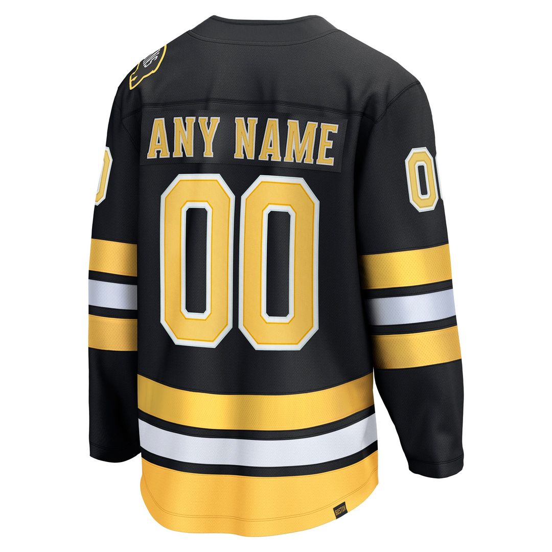 Boston Bruins Fanatics Away Breakaway Custom Jersey - White