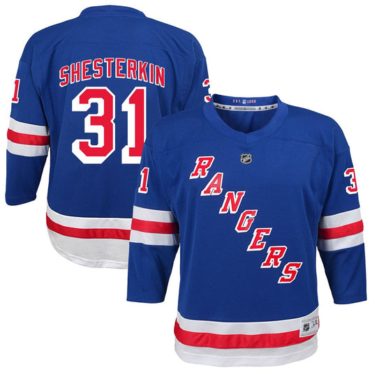 Igor Shesterkin New York Rangers Youth Home Replica Player Jersey - Blue