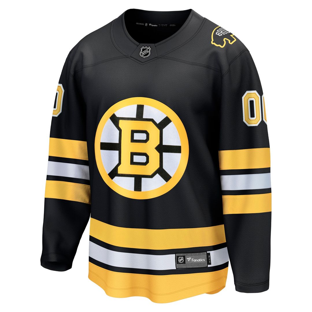 Boston Bruins Fanatics Away Breakaway Custom Jersey - White