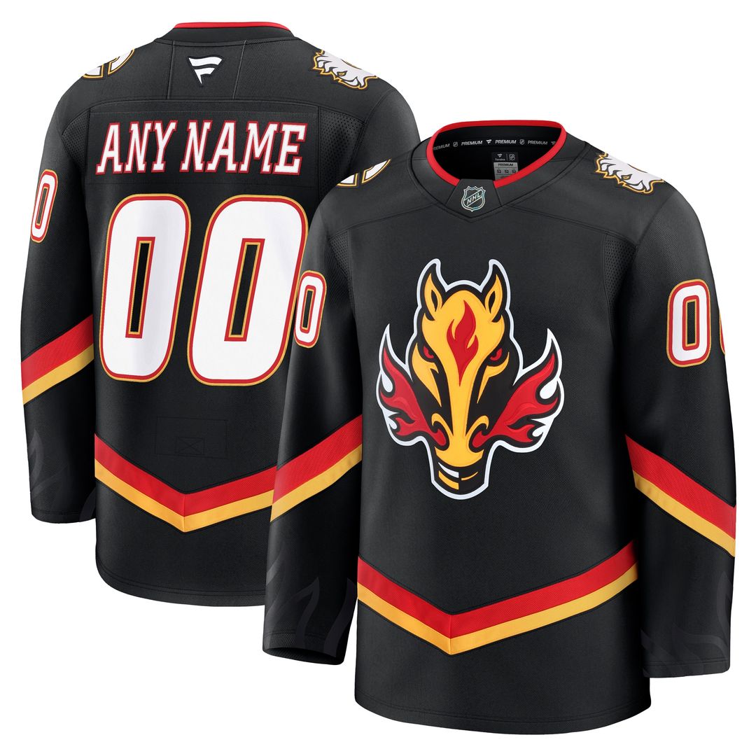 Calgary Flames Fanatics Home Premium Custom Jersey - Red