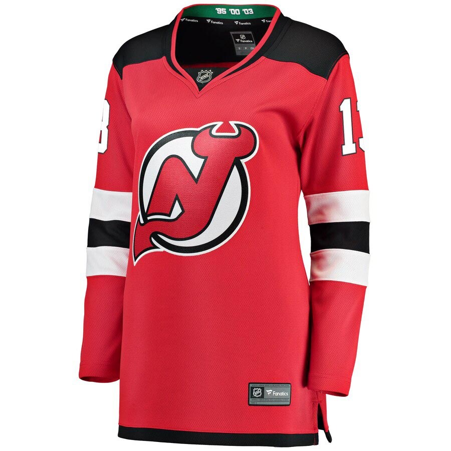Nico Hischier New Jersey Devils Fanatics Women's Breakaway Home Player Jersey - Red