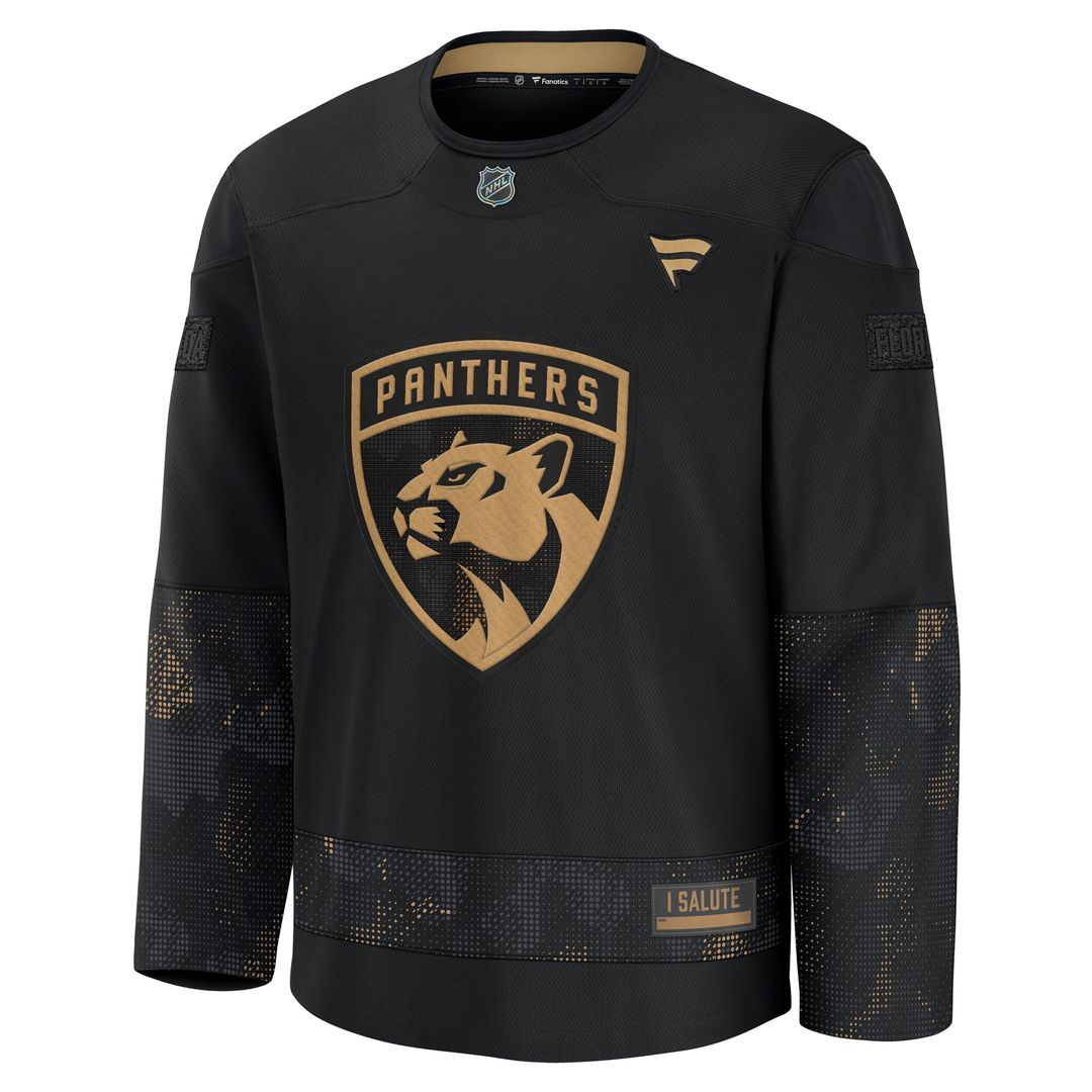 Florida Panthers Fanatics 2024 Military Appreciation Practice Jersey - Black