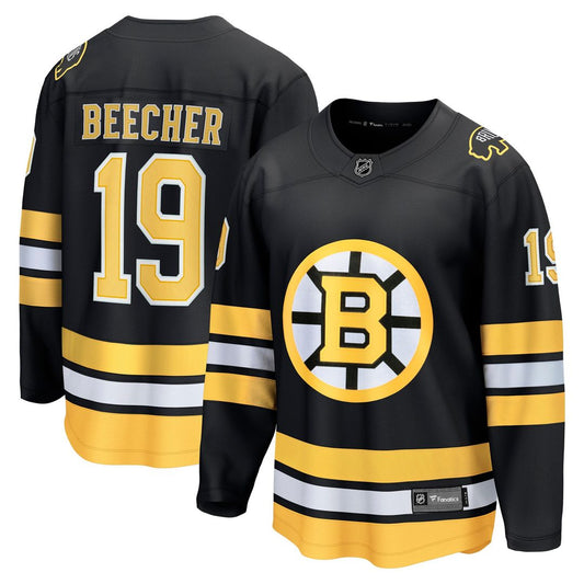 John Beecher Boston Bruins Fanatics Home Breakaway Player Jersey - Black