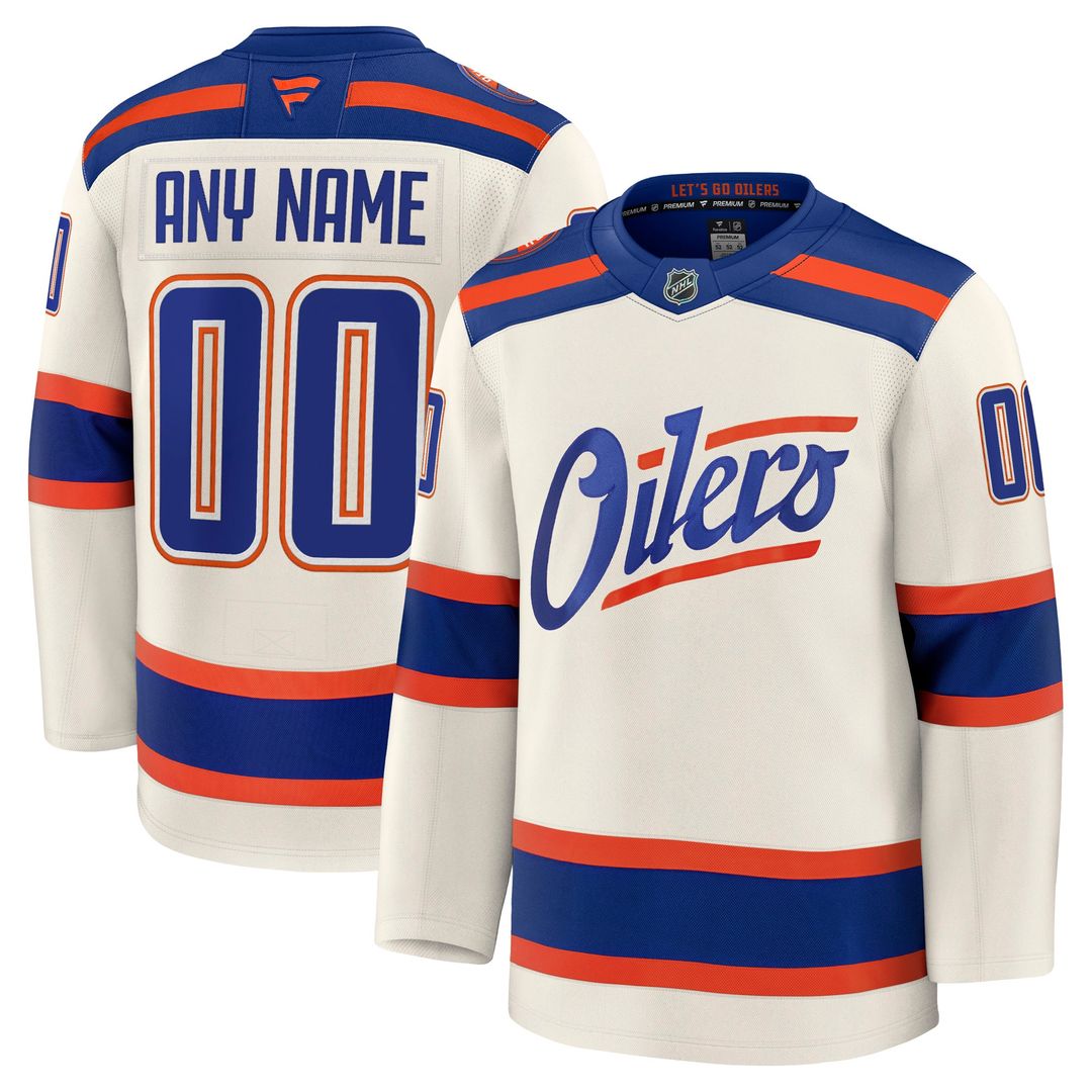 Edmonton Oilers Fanatics Home Premium Custom Jersey - Royal
