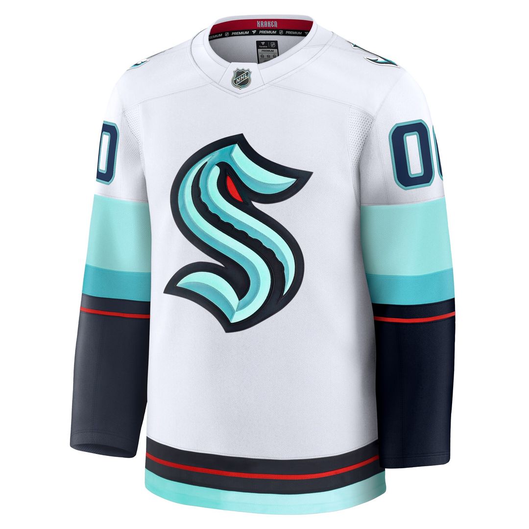 Seattle Kraken Fanatics Away Premium Custom Jersey - White