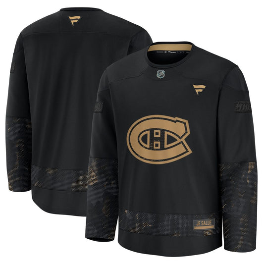 Montreal Canadiens Fanatics 2024 Military Appreciation Practice Jersey - Black