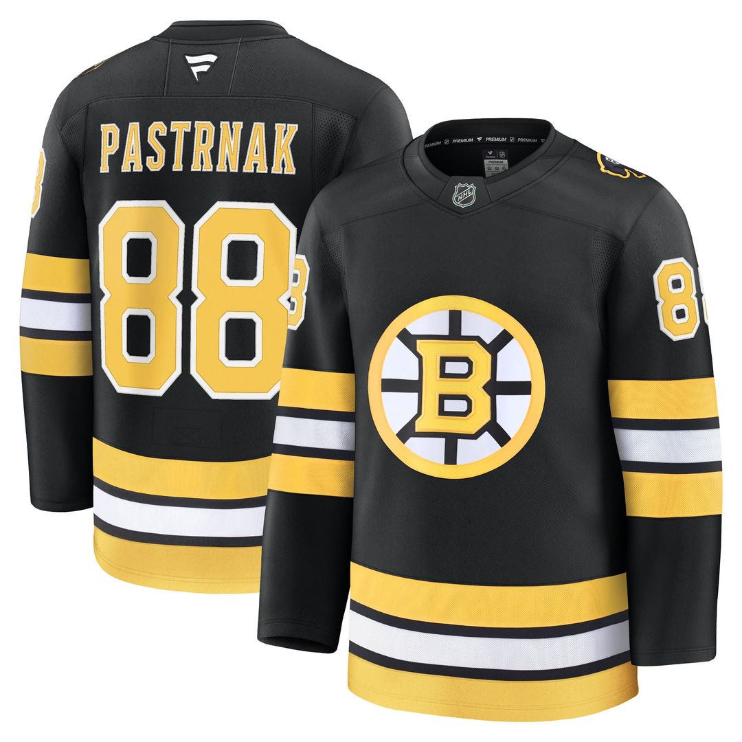 David Pastrnak Boston Bruins Fanatics Away Premium Player Jersey - White