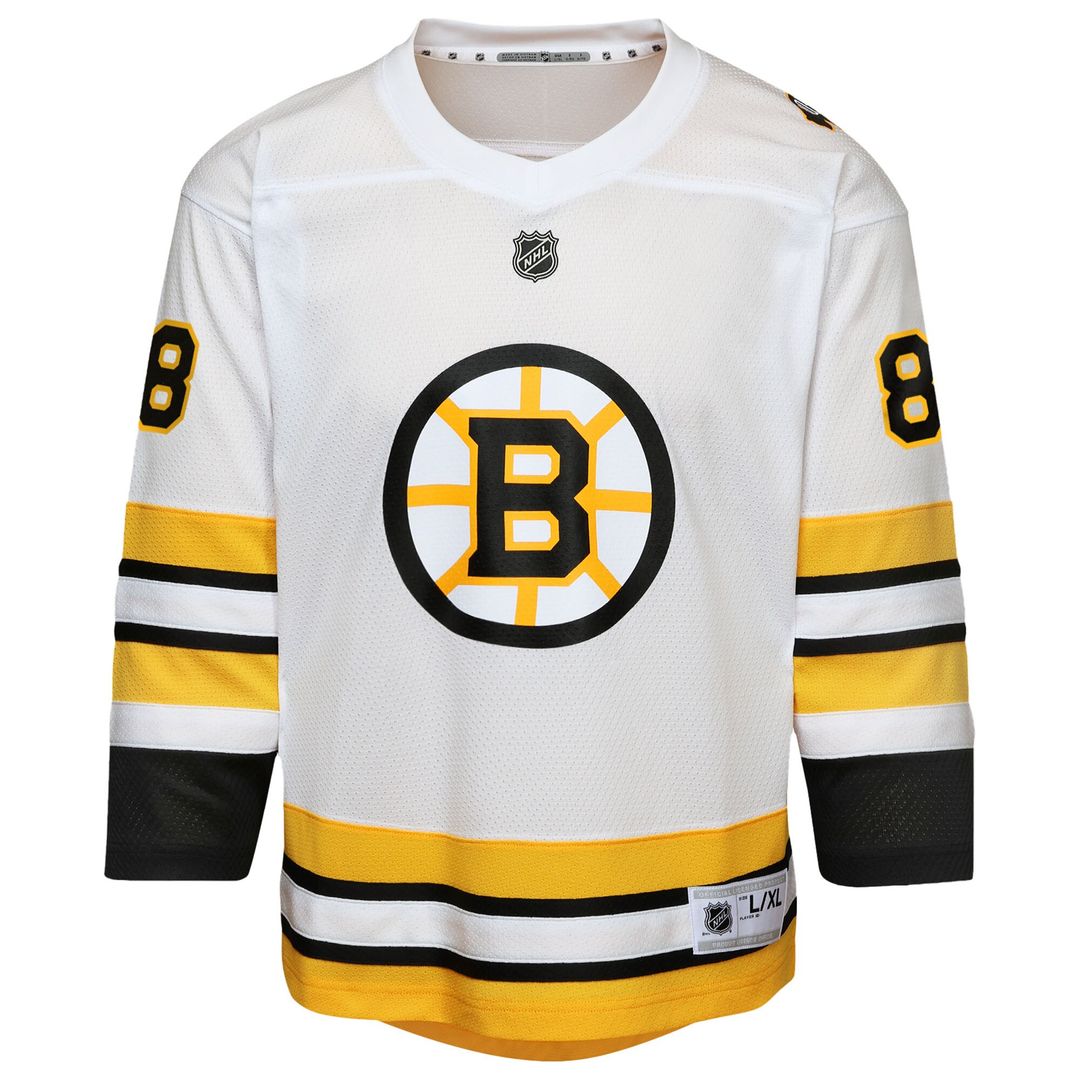 David Pastrnak Boston Bruins Youth Home Replica Player Jersey - White