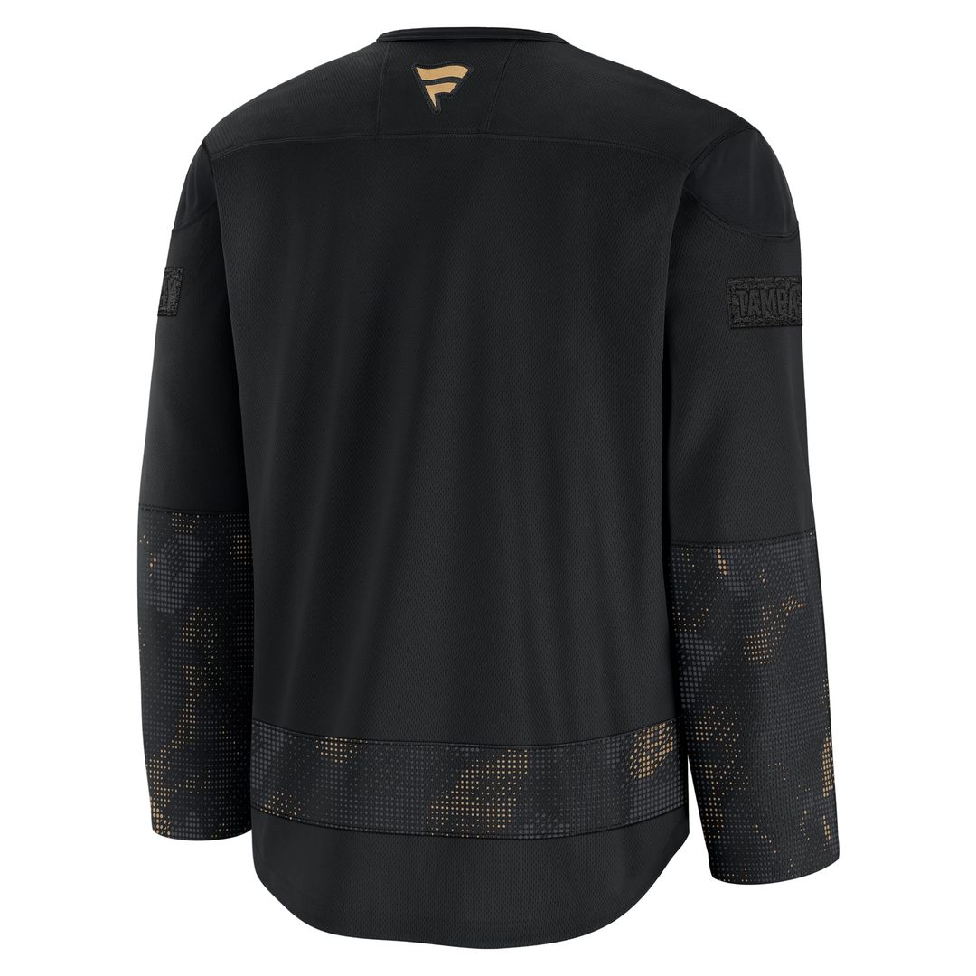 Tampa Bay Lightning Fanatics 2024 Military Appreciation Practice Jersey - Black