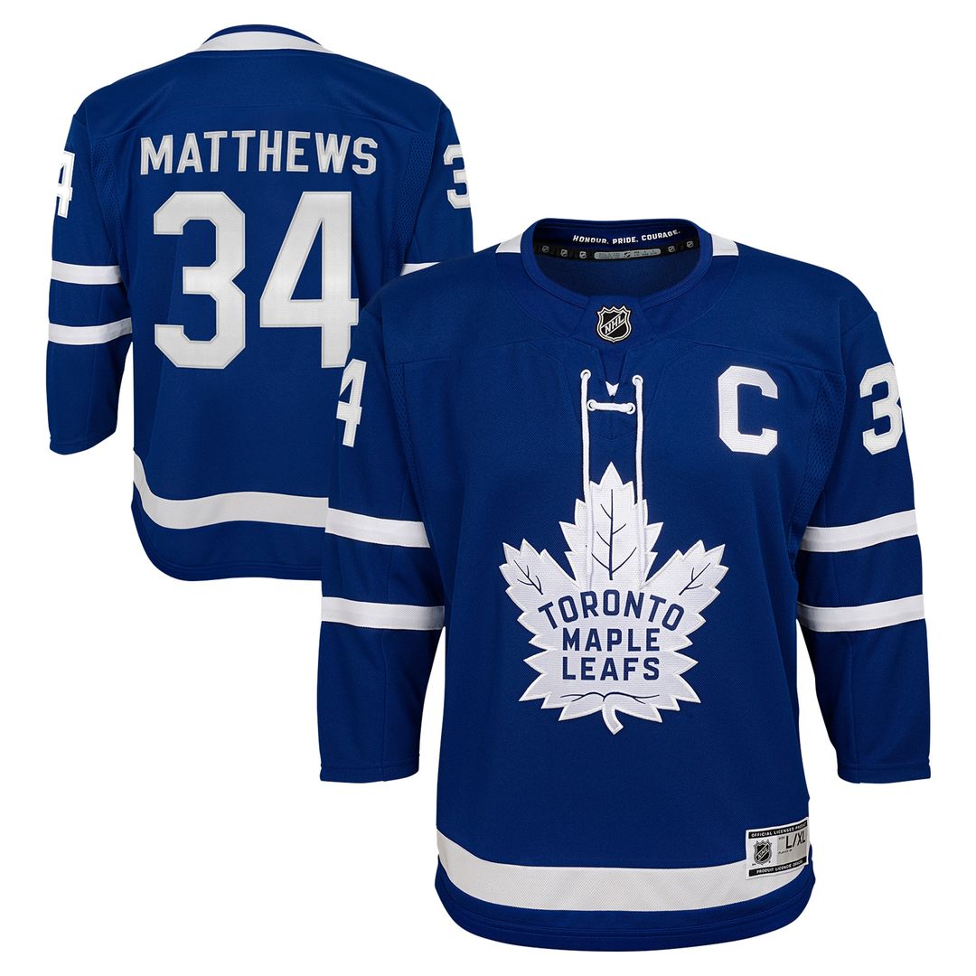 Auston Matthews Toronto Maple Leafs Youth Alternate Premier Player Jersey - Black