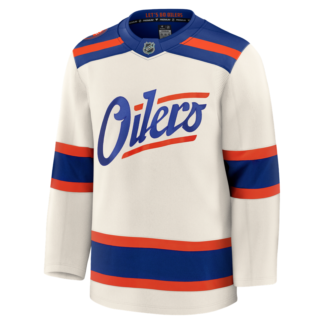 Edmonton Oilers Fanatics Alternate Premium Jersey - Light Beige