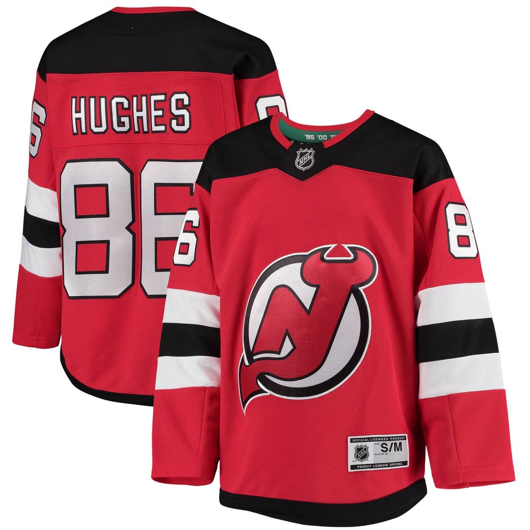 Jack Hughes New Jersey Devils Youth Alternate Premier Player Jersey - Black