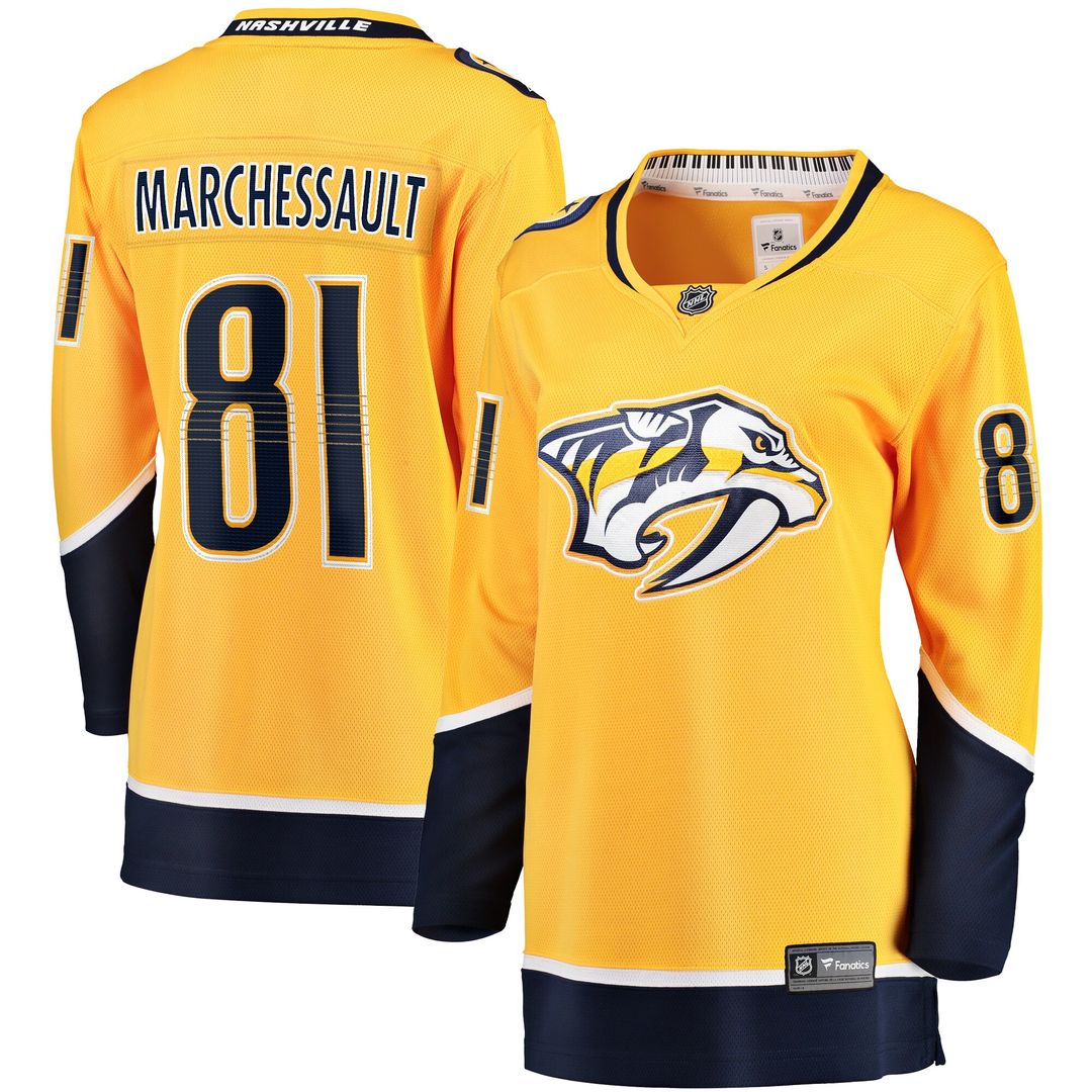 Jonathan Marchessault Nashville Predators Fanatics Women's  Breakaway Jersey - Gold