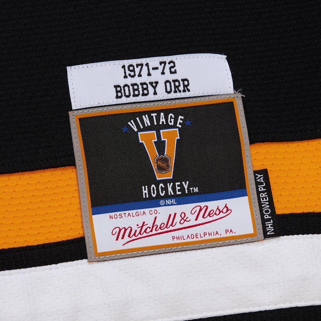 Bobby Orr Boston Bruins Mitchell & Ness Big & Tall 1971/72 Blue Line 2.0 Jersey - Black