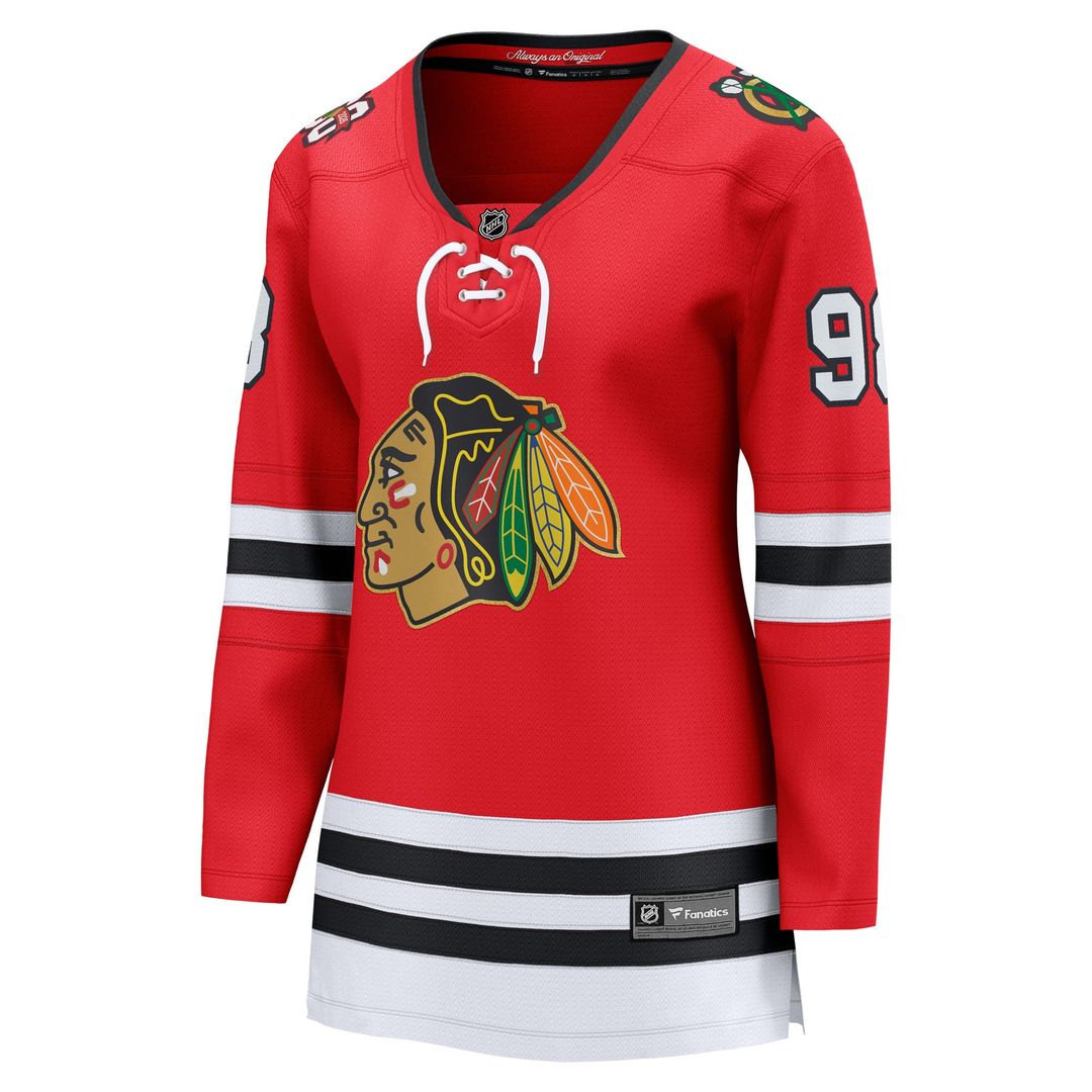 Connor Bedard Chicago Blackhawks Fanatics Women's Centennial Breakaway Player Jersey - Red