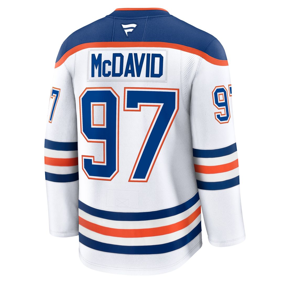 Connor McDavid Edmonton Oilers Fanatics Away Premium Jersey - White