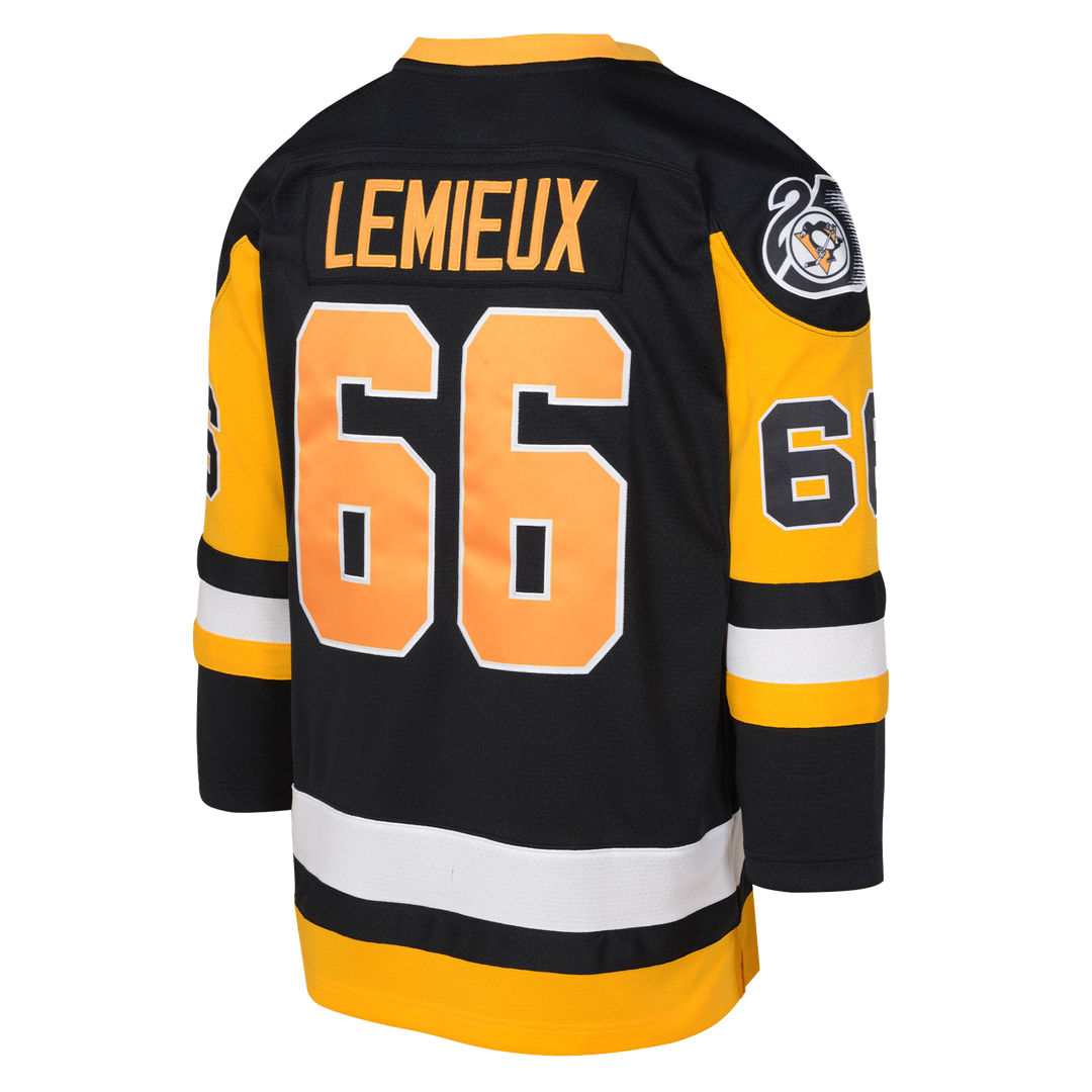 Mario Lemieux Pittsburgh Penguins Mitchell & Ness Youth 1991/92 Captain Patch Power Play Player Jersey - Black