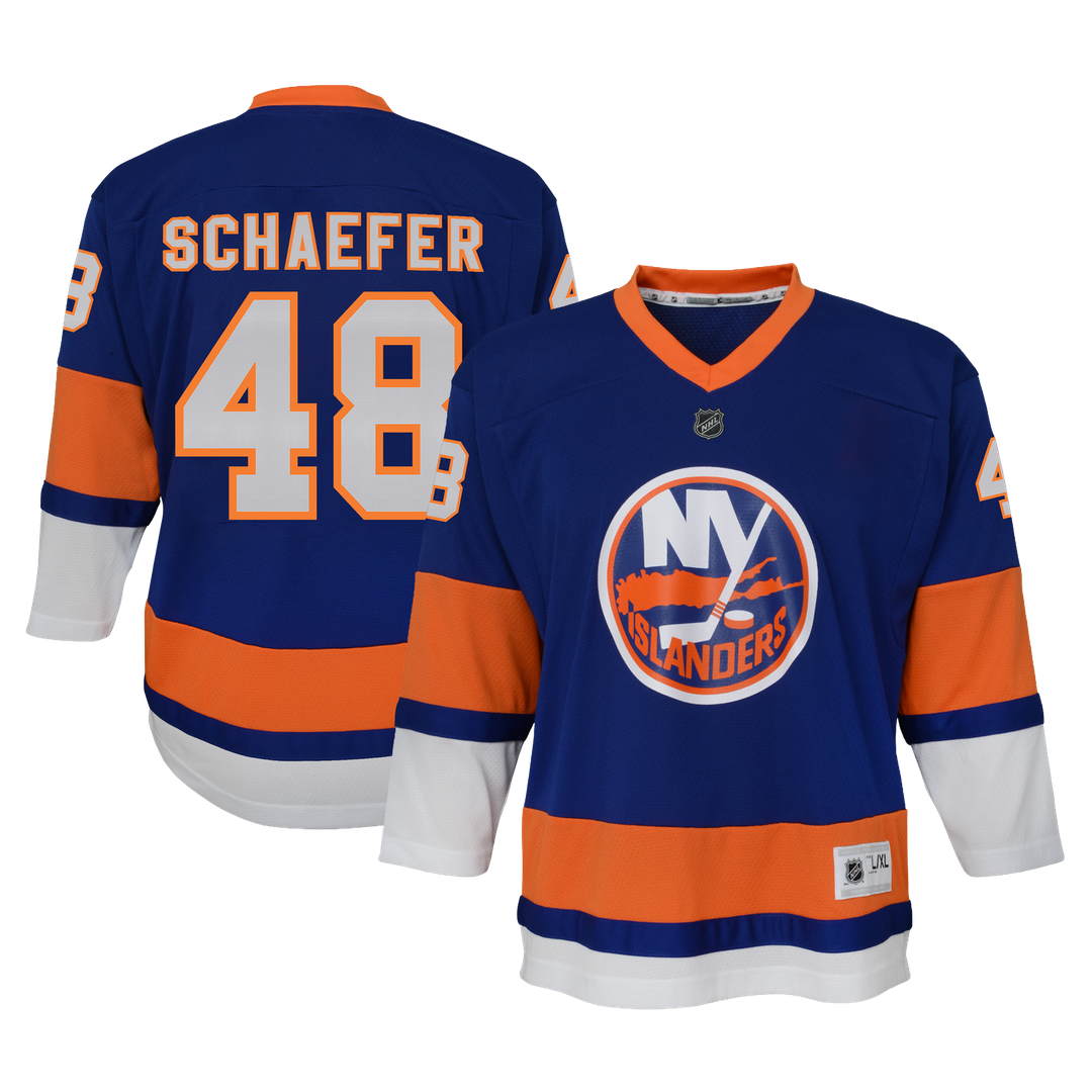 Matthew Schaefer New York Islanders Outerstuff Youth Home Replica Player Jersey - Blue