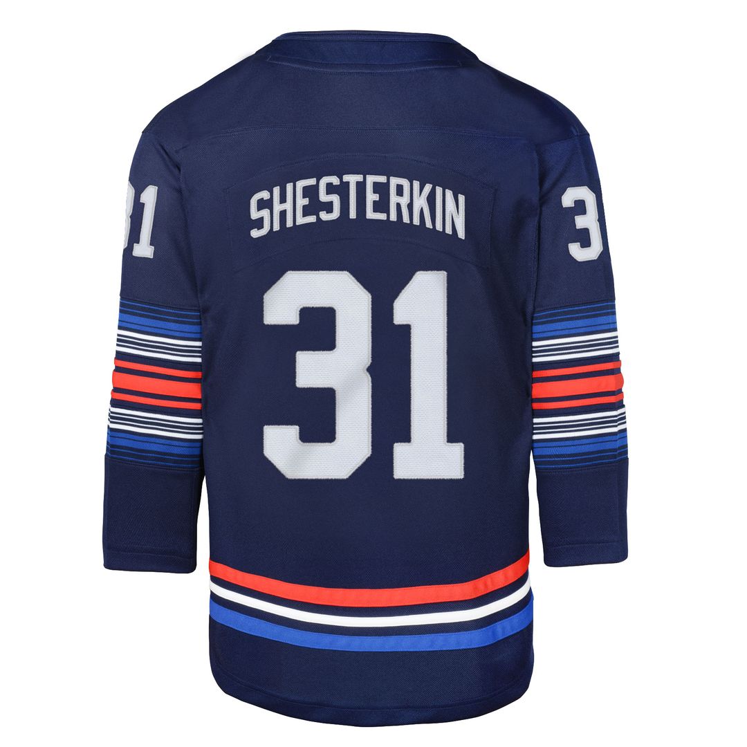 Igor Shesterkin New York Rangers Youth Home Premier Player Jersey - Blue